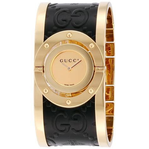 gucci watch womens black and gold|gucci women's watches clearance.